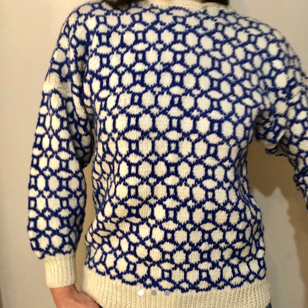 Vintage handmade acrylic wool blend sweater.